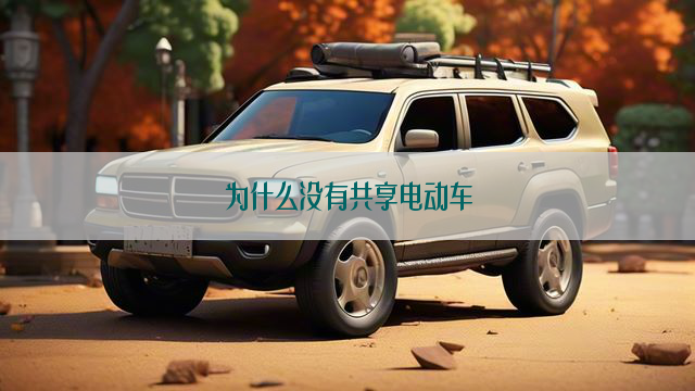 为什么没有共享电动车